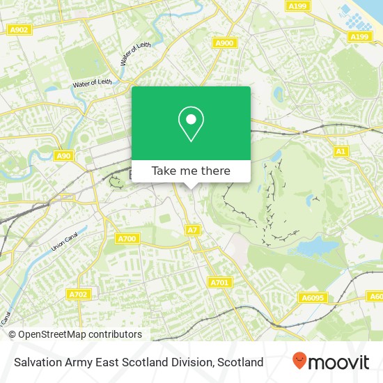 Salvation Army East Scotland Division map