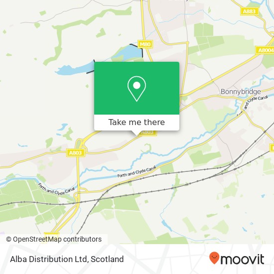 Alba Distribution Ltd map