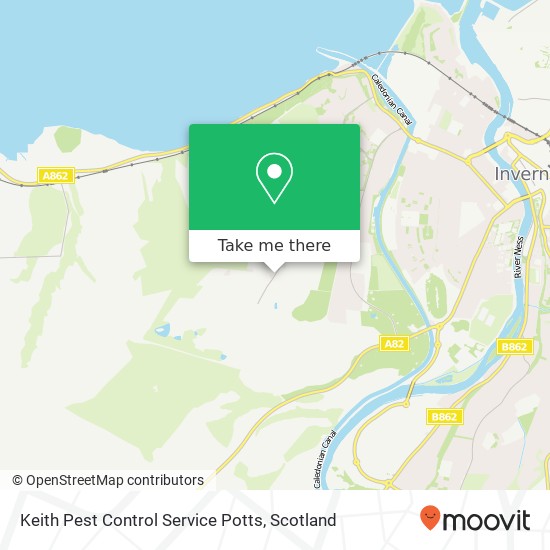 Keith Pest Control Service Potts map