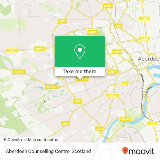 Aberdeen Counselling Centre map