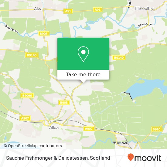 Sauchie Fishmonger & Delicatessen map
