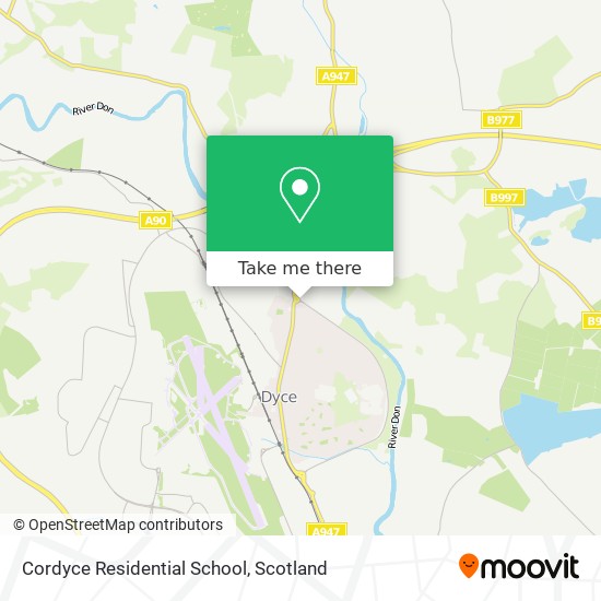 Cordyce Residential School map