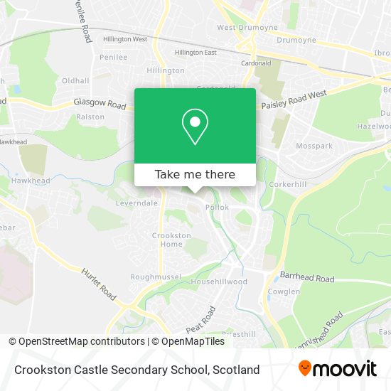 Crookston Castle Secondary School map