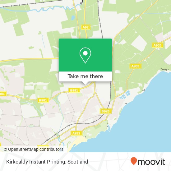 Kirkcaldy Instant Printing map