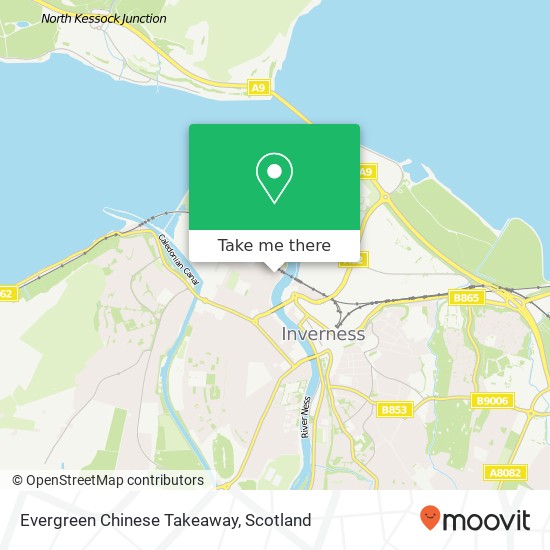 Evergreen Chinese Takeaway map