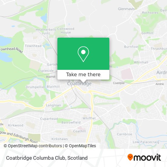 Coatbridge Columba Club map
