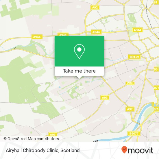 Airyhall Chiropody Clinic map