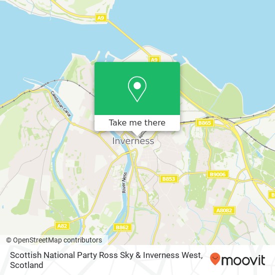 Scottish National Party Ross Sky & Inverness West map