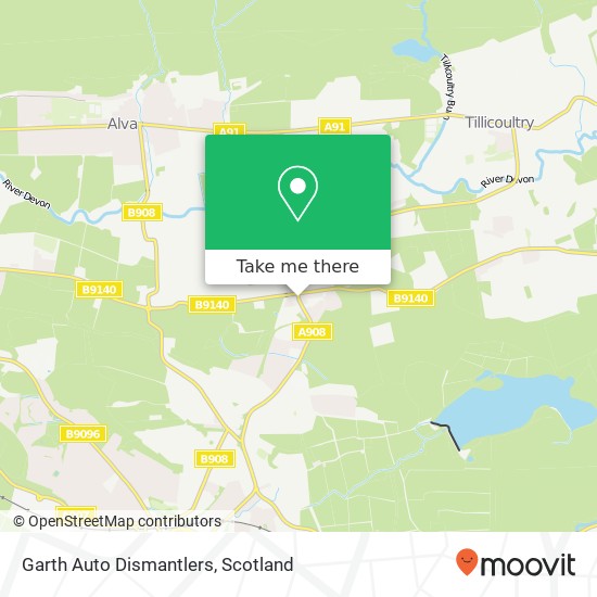 Garth Auto Dismantlers map