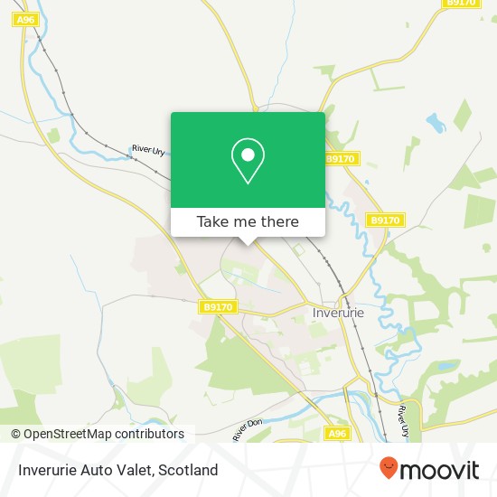 Inverurie Auto Valet map