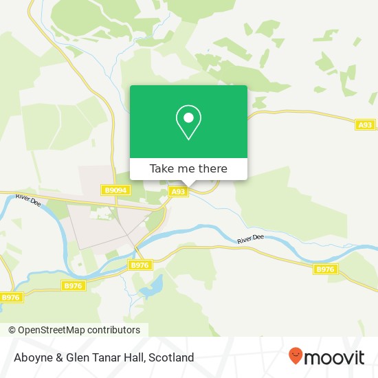 Aboyne & Glen Tanar Hall map