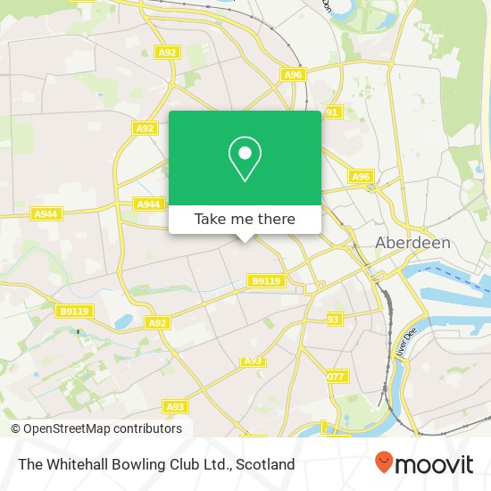 The Whitehall Bowling Club Ltd. map