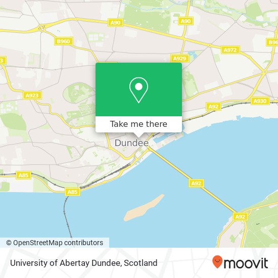 University of Abertay Dundee map