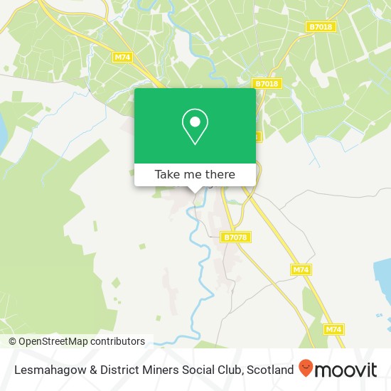 Lesmahagow & District Miners Social Club map