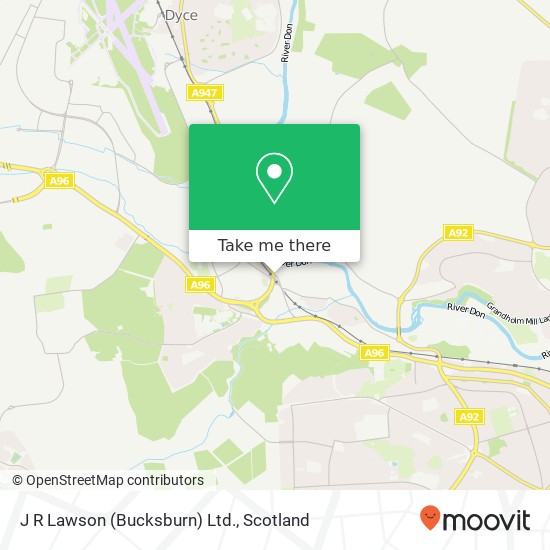 J R Lawson (Bucksburn) Ltd. map