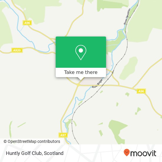 Huntly Golf Club map