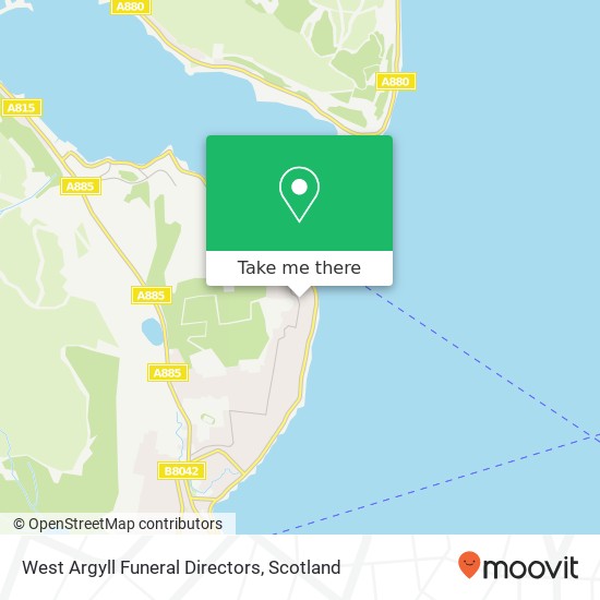 West Argyll Funeral Directors map
