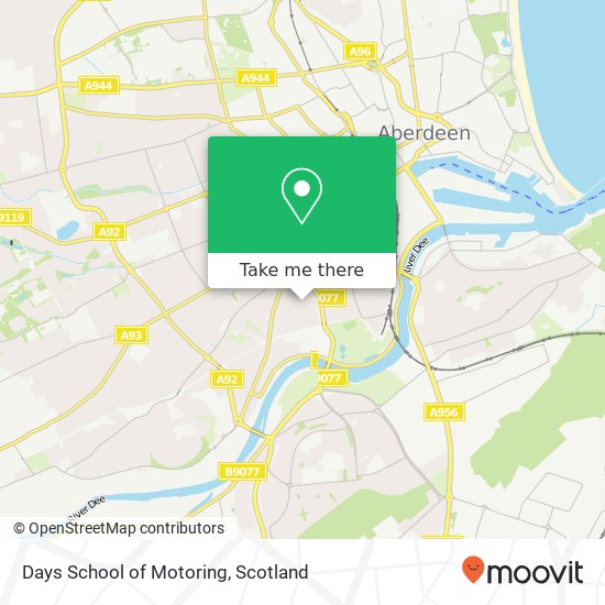 Days School of Motoring map