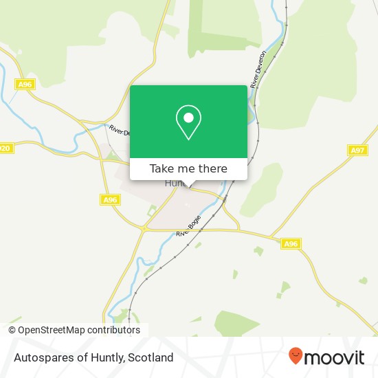 Autospares of Huntly map