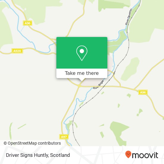 Driver Signs Huntly map