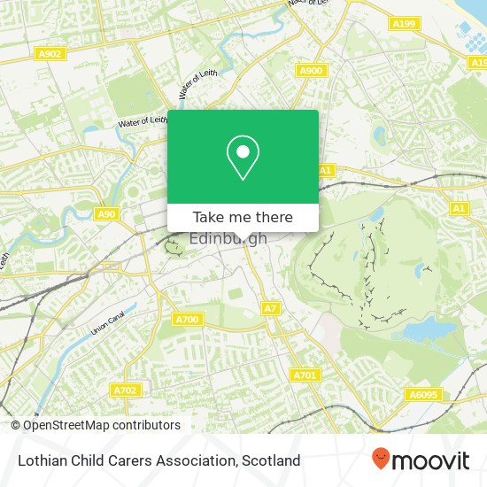 Lothian Child Carers Association map