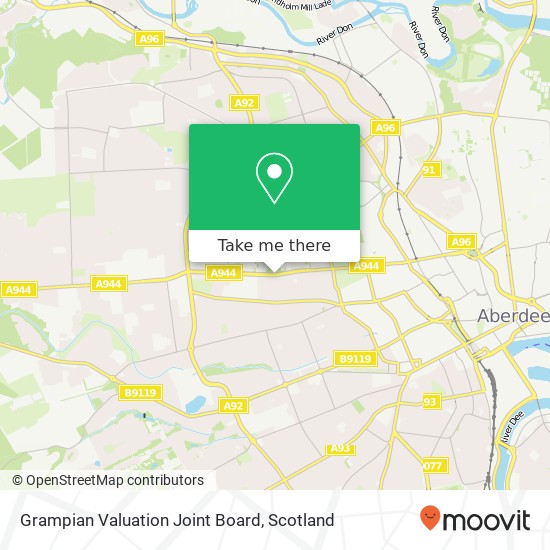 Grampian Valuation Joint Board map