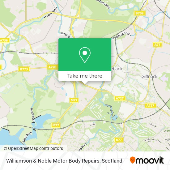Williamson & Noble Motor Body Repairs map