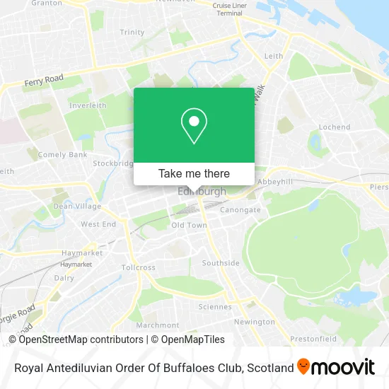 Royal Antediluvian Order Of Buffaloes Club map