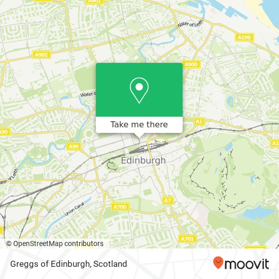 Greggs of Edinburgh map