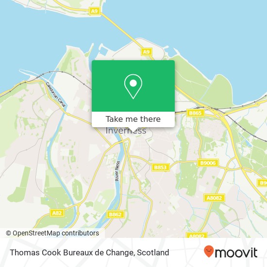 Thomas Cook Bureaux de Change map