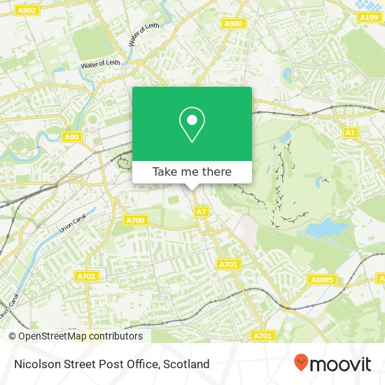 Nicolson Street Post Office map