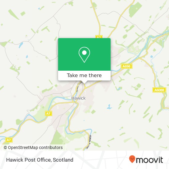 Hawick Post Office map