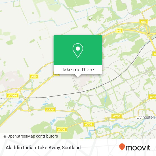 Aladdin Indian Take Away map