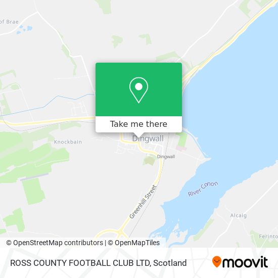 ROSS COUNTY FOOTBALL CLUB LTD map