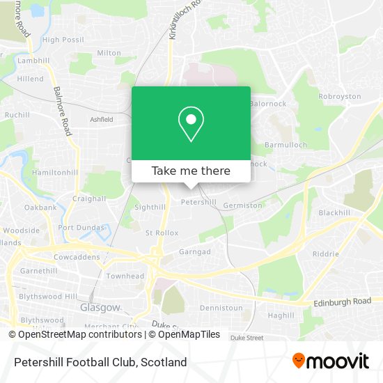 Petershill Football Club map