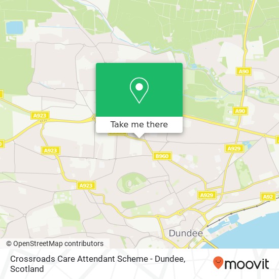 Crossroads Care Attendant Scheme - Dundee map
