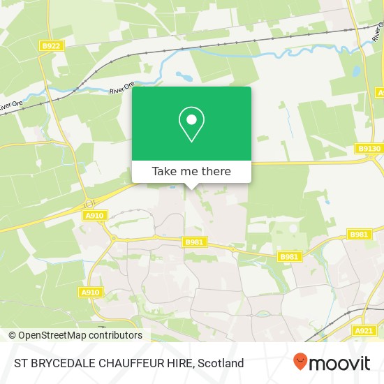 ST BRYCEDALE CHAUFFEUR HIRE map