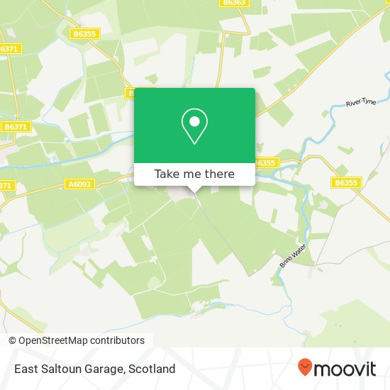 East Saltoun Garage map