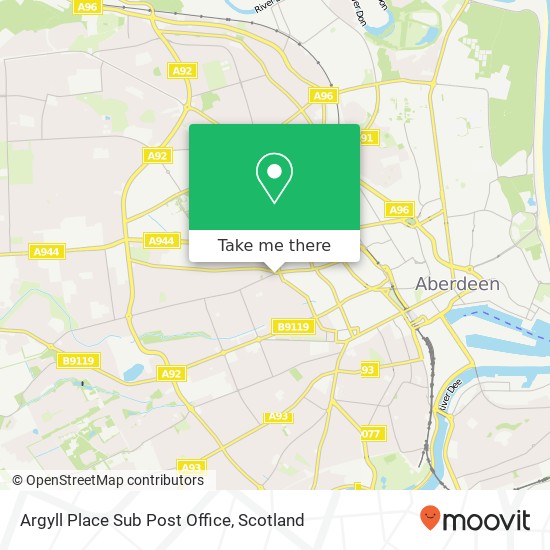 Argyll Place Sub Post Office map