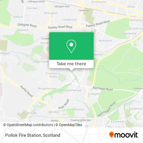 Pollok Fire Station map