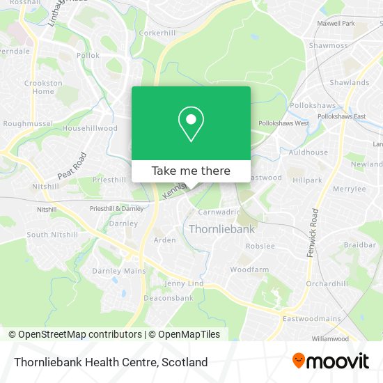 Thornliebank Health Centre map