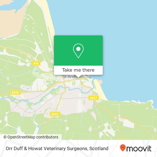 Orr Duff & Howat Veterinary Surgeons map