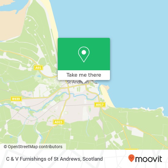 C & V Furnishings of St Andrews map