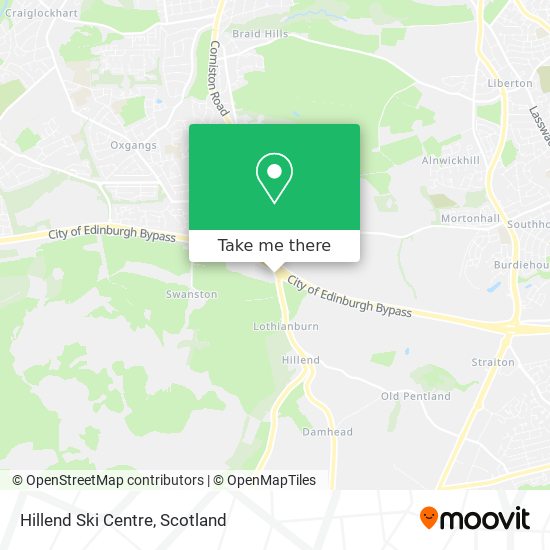 Hillend Ski Centre map