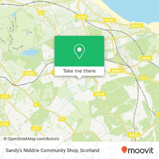 Sandy's Niddrie Community Shop map