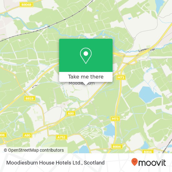 Moodiesburn House Hotels Ltd. map
