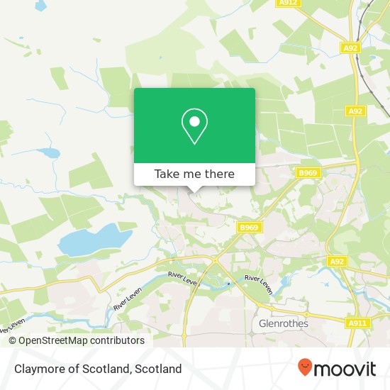Claymore of Scotland map