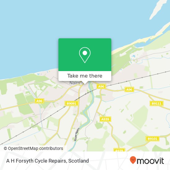 A H Forsyth Cycle Repairs map