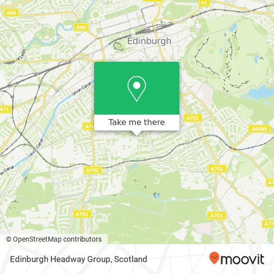 Edinburgh Headway Group map
