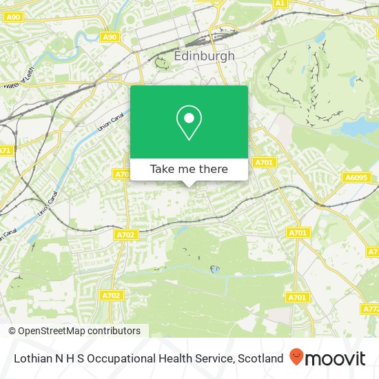 Lothian N H S Occupational Health Service map
